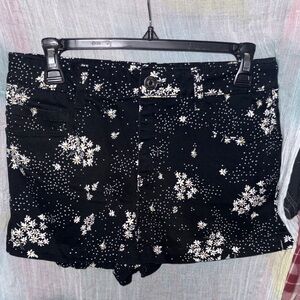 SO Black Floral Jean Shorts
